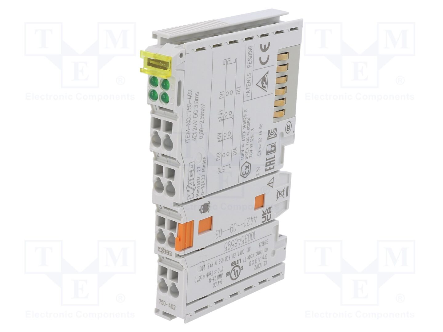 Módulo de automação: saídas digitais; 0÷55°C; IP20; 750/753; IN: 4