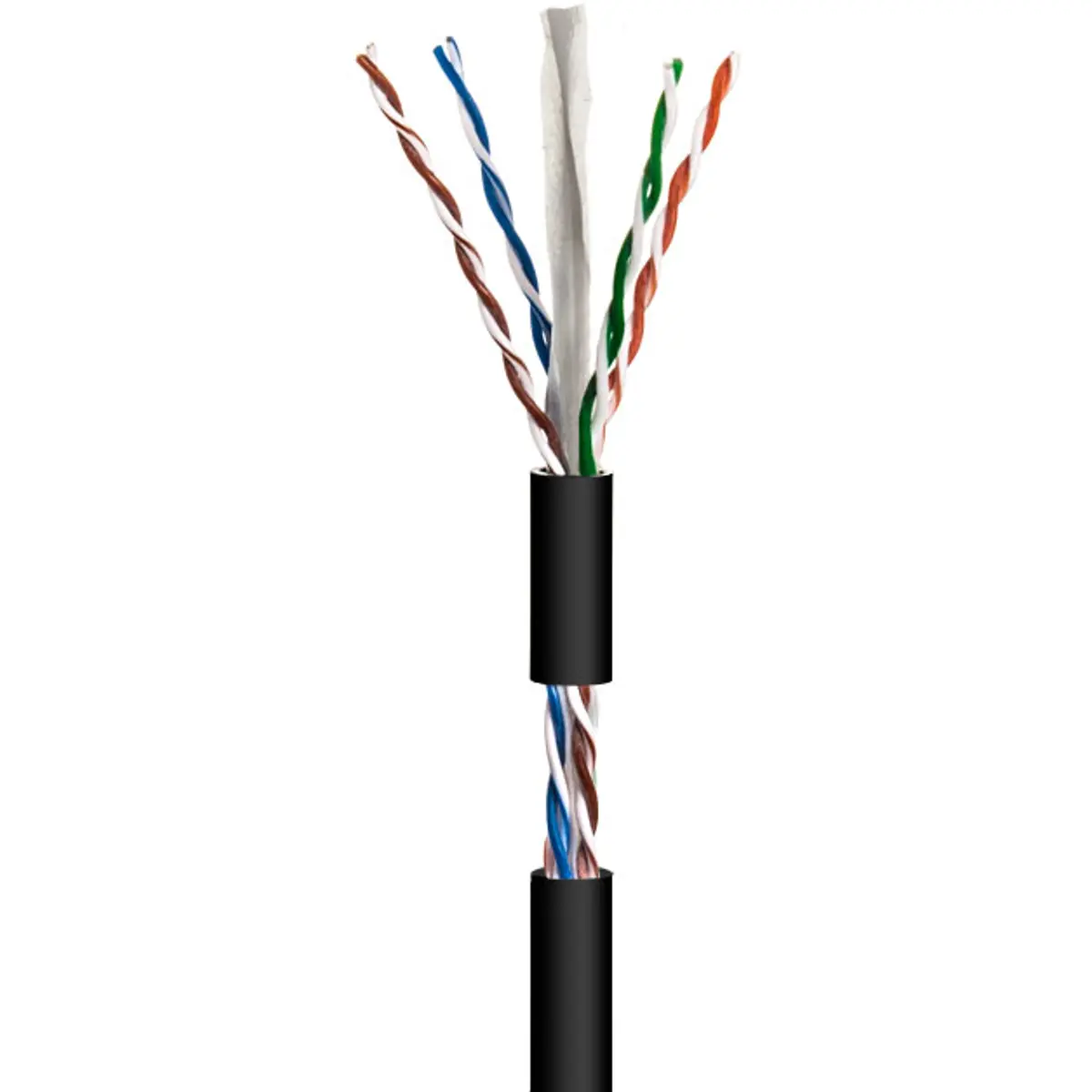 Nimo - Cabo CAT6 U/UTP unifilar CCA AWG23 - para exterior - rolo 100m preto