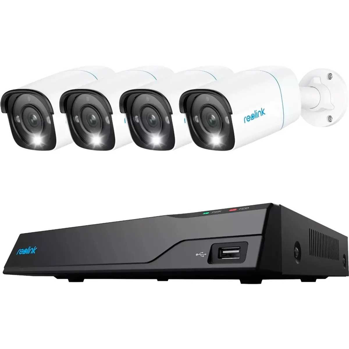 Reolink NVS8-5MB4 - Kit de Videovigilância IP (NVR 8CH) c/ HDD 2TB e 4 câmaras Bullet 5MP PoE - IP66