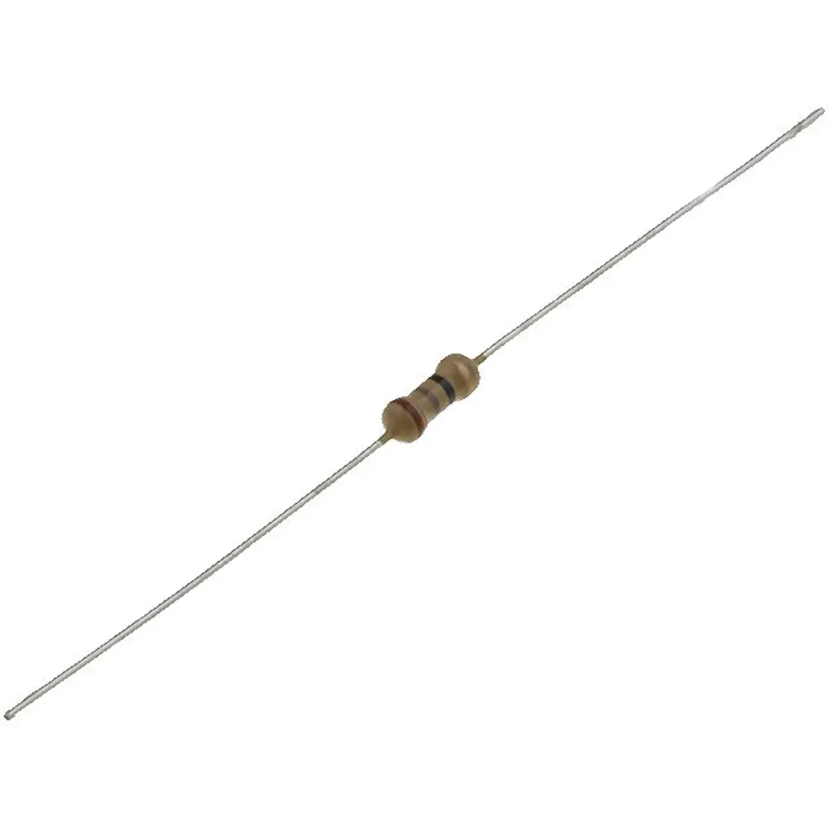 Resistência de filme de carvão 1kR 0.5W ±5% Ø2.3x6mm